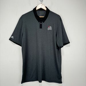 Adidas Climachill Performance Polo Shirt Men Large Gray‎ Wicking Honda Classic
